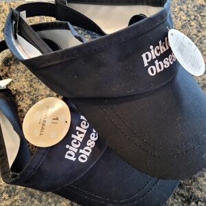 Two Black Pickleball Visors